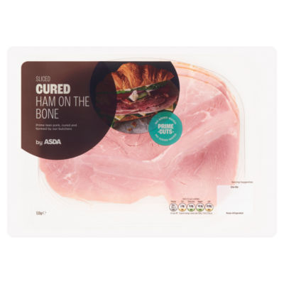 ASDA Sliced Cured Ham on the Bone 120g