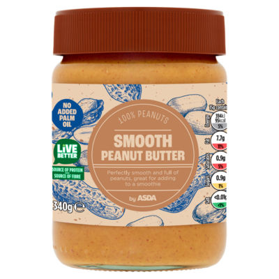 ASDA Smooth Peanut Butter 340g, folic acid free