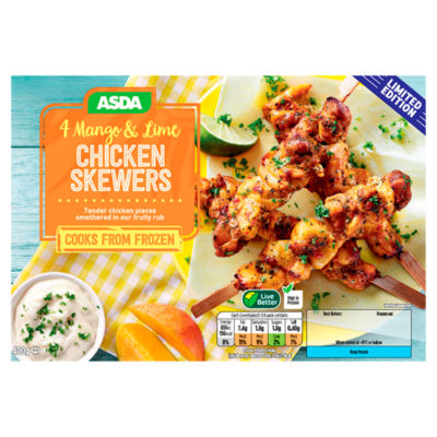 ASDA Limited Edition 4 Mango & Lime Chicken Skewers