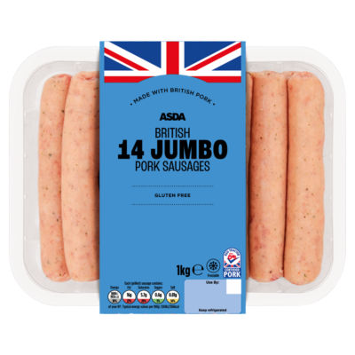 Summer Grill by ASDA ASDA Summer Grill 14 Jumbo Pork Sausages 1kg