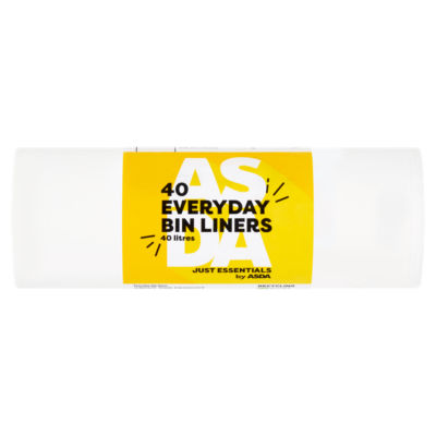 JUST ESSENTIALS by ASDA Just Essentials 40 Everyday Bin Liners 40 Litres