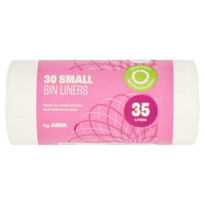 ASDA 30 Small Bin Liners 35 Litres