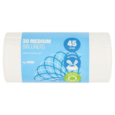 ASDA 30 Medium Bin Liners 45 Litres