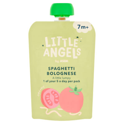 Little Angels By Asda Organic Spaghetti Bolognese 7M+ 130G