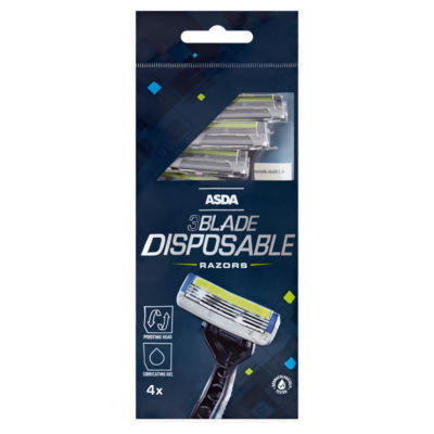 ASDA 4 3 Blade Disposable Razors
