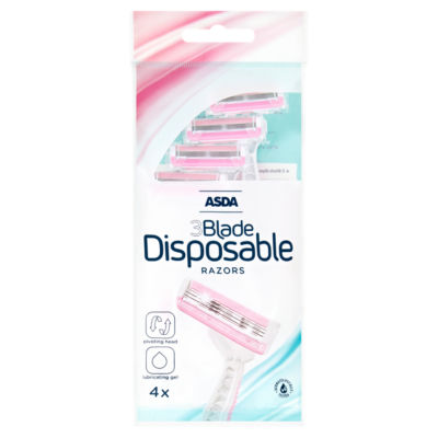 ASDA 4 3 Blade Disposable Razors