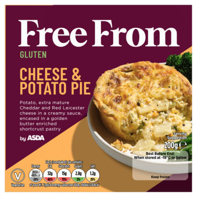 ASDA Free From Free From by  Cheese & Potato Pie 200g