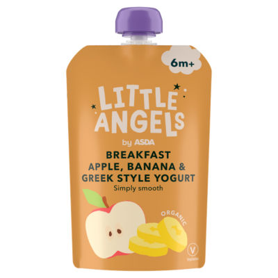 LITTLE ANGELS by ASDA Breakfast Apple, Banana & Greek Style Yogurt 6m+ 100g