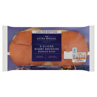 ASDA Extra Special Limited Edition Extra Special 2 Sliced Giant Brioche Burger Buns