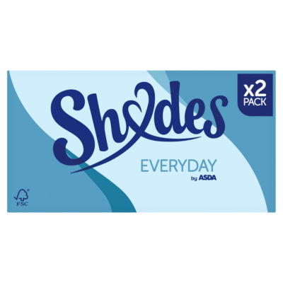 ASDA Shades Shades Everyday Facial Tissues - Twin Pack