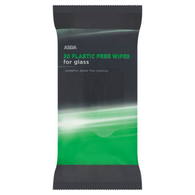 ASDA 30 Plastic Free Wipes for Glass