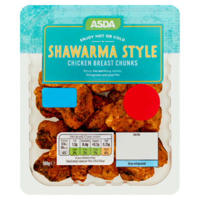 ASDA Shawarma Style Chicken Breast Chunks 180g