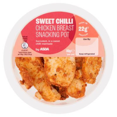 ASDA Sweet Chilli Chicken Breast Snacking Pot 80g