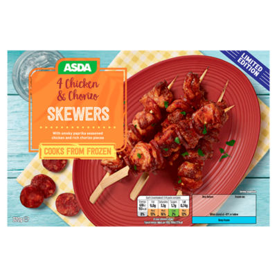 ASDA Limited Edition 4 Chicken & Chorizo Skewers