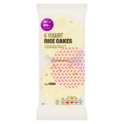 ASDA 6 Yogurt Rice Cakes 90g, folic acid free