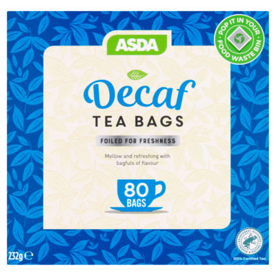 Asda Decaf 80 Tea Bags 232G