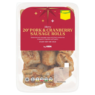ASDA 20 Merry Pork & Cranberry Sausage Rolls 200g