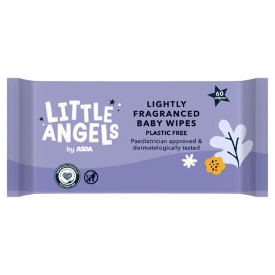 LITTLE ANGELS by ASDA Little Angels 60 Lightly Fragranced Baby Wipes