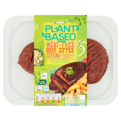 Plant Based by ASDA Meat-Free Beef Style Steak 226g