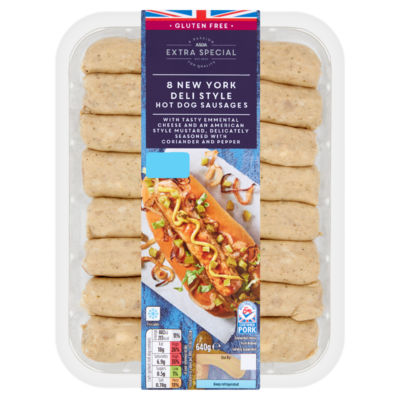 ASDA Extra Special 8 New York Deli Style Hot Dog Sausages