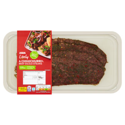 ASDA Lively Chimichurri Beef Sizzle Steaks
