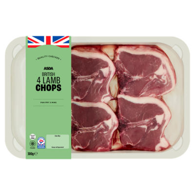 ASDA 4 Tender Lamb Chops 300g