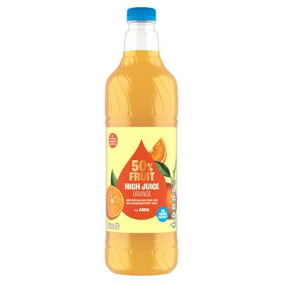 ASDA 50% Fruit No Added Sugar High Juice Orange 1Litre