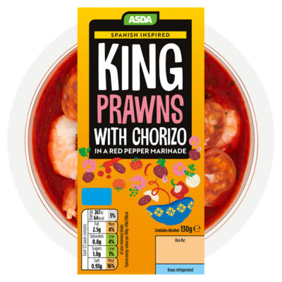 ASDA King Prawns with Chorizo in a Red Pepper Marinade