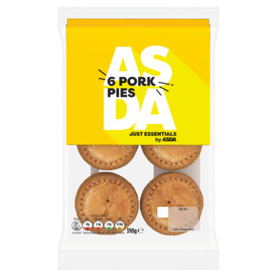 JUST ESSENTIALS by ASDA 6 Pork Pies 390g