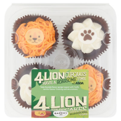 The BAKERY at ASDA 4 Lion Cupcakes