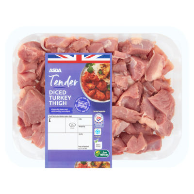 ASDA Tender Diced Turkey Thigh 500g