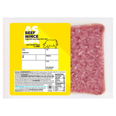 JUST ESSENTIALS by ASDA Beef Mince 500g