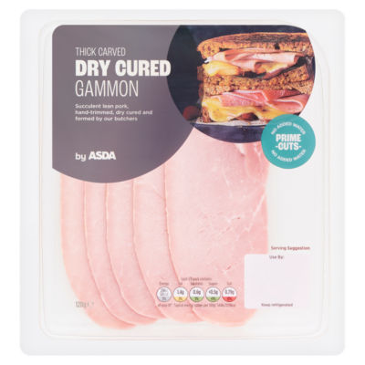 ASDA Thick Carved Dry Cured Gammon 120g