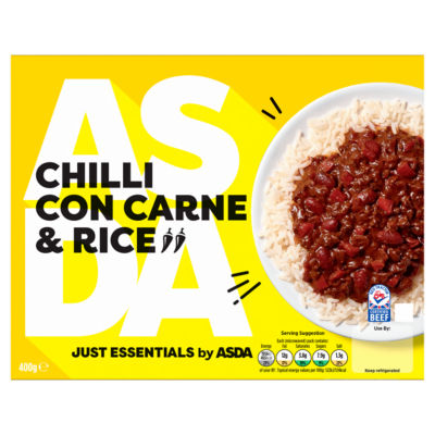 JUST ESSENTIALS by ASDA Just Essentials by  Chilli Con Carne & Rice 400g