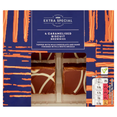 ASDA Extra Special 4 Caramelised Biscuit Brownies