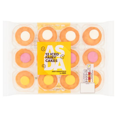 JUST ESSENTIALS by ASDA 12 Iced Fairy Cakes