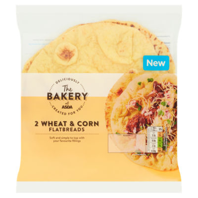 The BAKERY at ASDA 2 Wheat & Corn Flatbreads