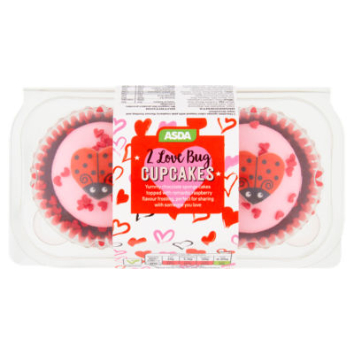 ASDA 2 Love Bug Cupcakes