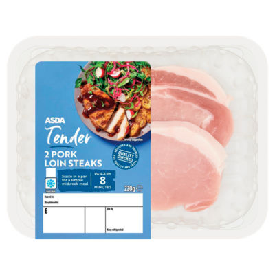 ASDA Tender 2 Pork Loin Steaks 220g