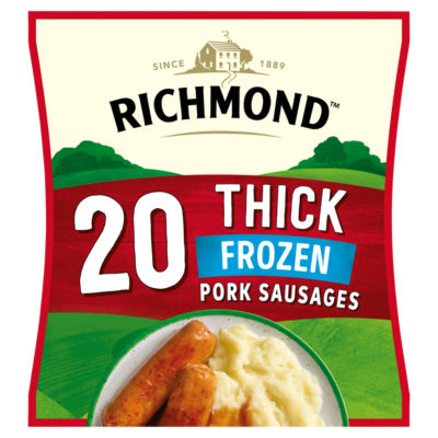 Richmond Thick Frozen Pork Sausages 20 Pack 860g