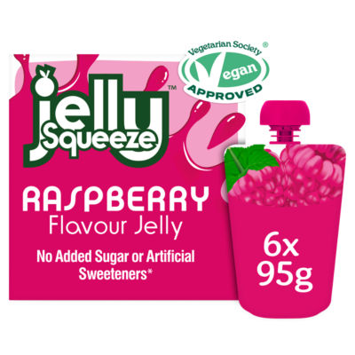 Jelly Squeeze Raspberry Flavour Jelly 6 x 95g (570g) - ASDA Groceries