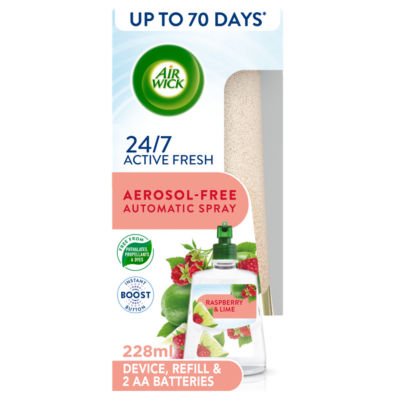 Air Wick Raspberry & Lime 24/7 Active Fresh Kit Lasts up to 70 days