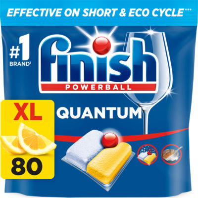 Finish Quantum All In One Dishwasher Tablets  Lemon - 80 Tabs