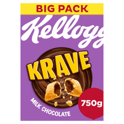 Kelloggs Krave Milk Chocolate Cereal 750G