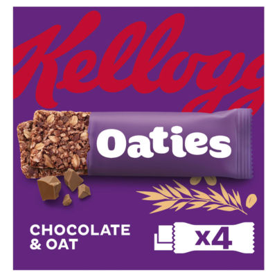 Kelloggs Oaties Chocolate & Oat snack bars 4x40g