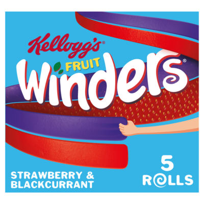 Kellogg's Fruit Winders Doubles Strawberry & Blackcurrant Snack Rolls 5X17g