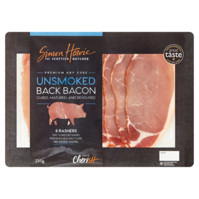 Simon Howie Drycure Unsmoked Back Bacon 220G(L)