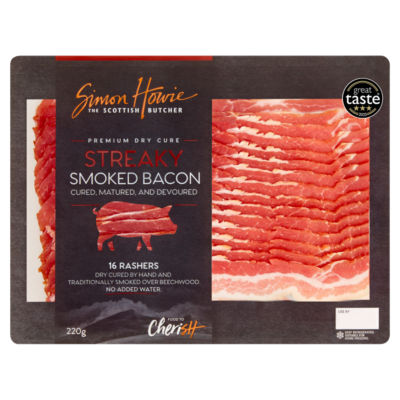 Simon Howie Dry Cure Smoked Streaky Bacon 220G