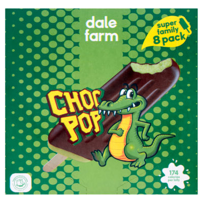 dale farm Chocolate Pop Lolly 8Pk