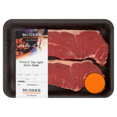 McGees Your Butcher Prime 21 Day Aged Sirloin Steak 350g